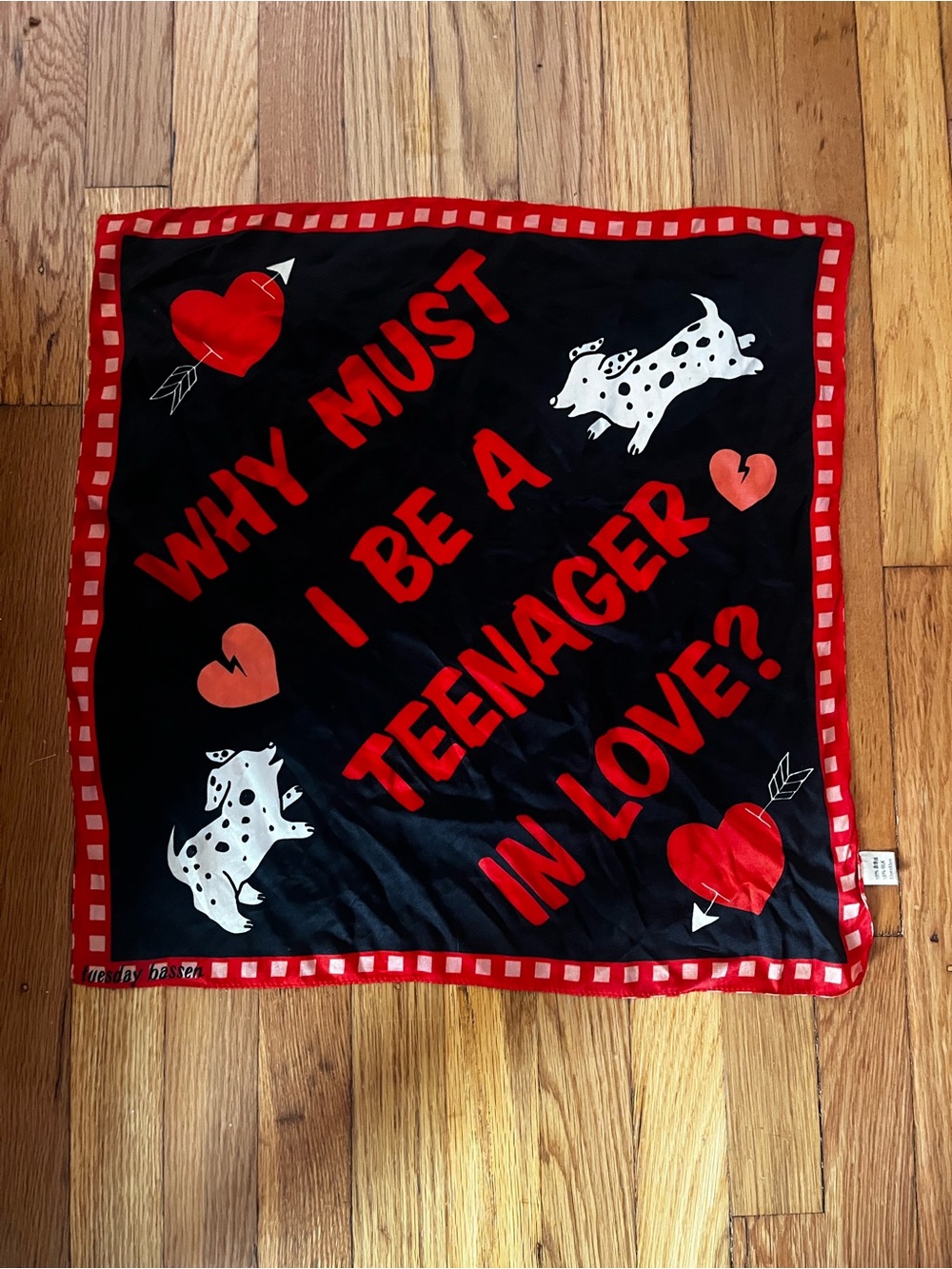 Tuesday Bassen Why Must I Be A Teenager In Love? Silk Scarf